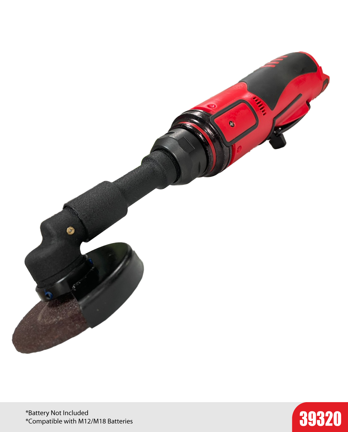 Amoladora eléctrica inalámbrica de ángulo recto con eje extendido de 3 pulgadas - 12 V