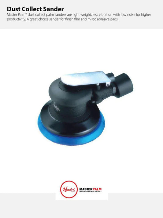 Master Palm 57510 Industrial 5" Dual Action Dust Collection Random Orbital Palm Sander , 0.2 Orbit Size, 1.2hp - 57510 - USD $260 - Master Palm Pneumatic