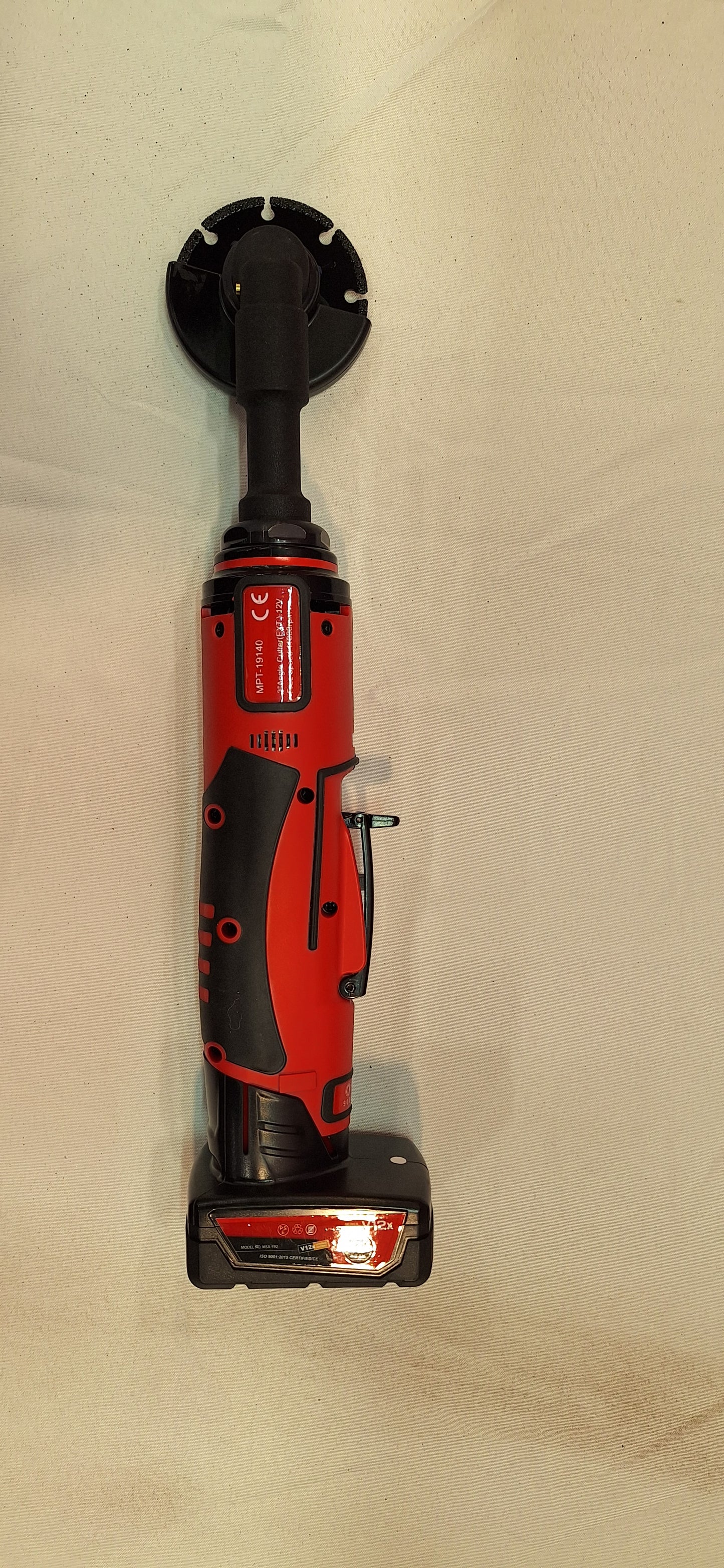 Industrial 3 Inch Cordless Extended Shaft Right Angle Cutting Grinder With Bolt Cutting Wheel